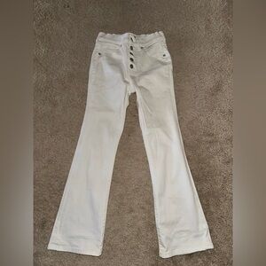 Express White Flare Wide Leg Jeans High-Rise